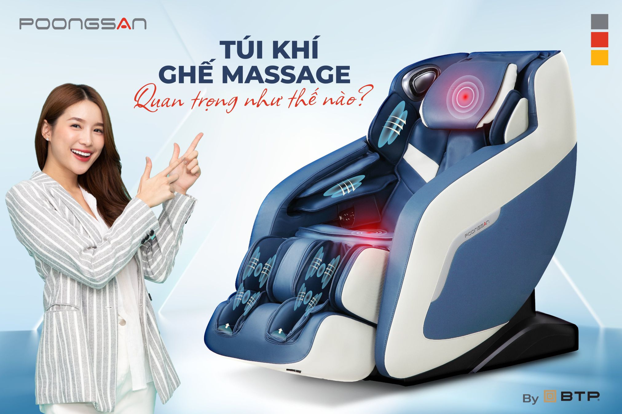 Túi khí ghế massage quan trọng như thế nào đối với cơ thể